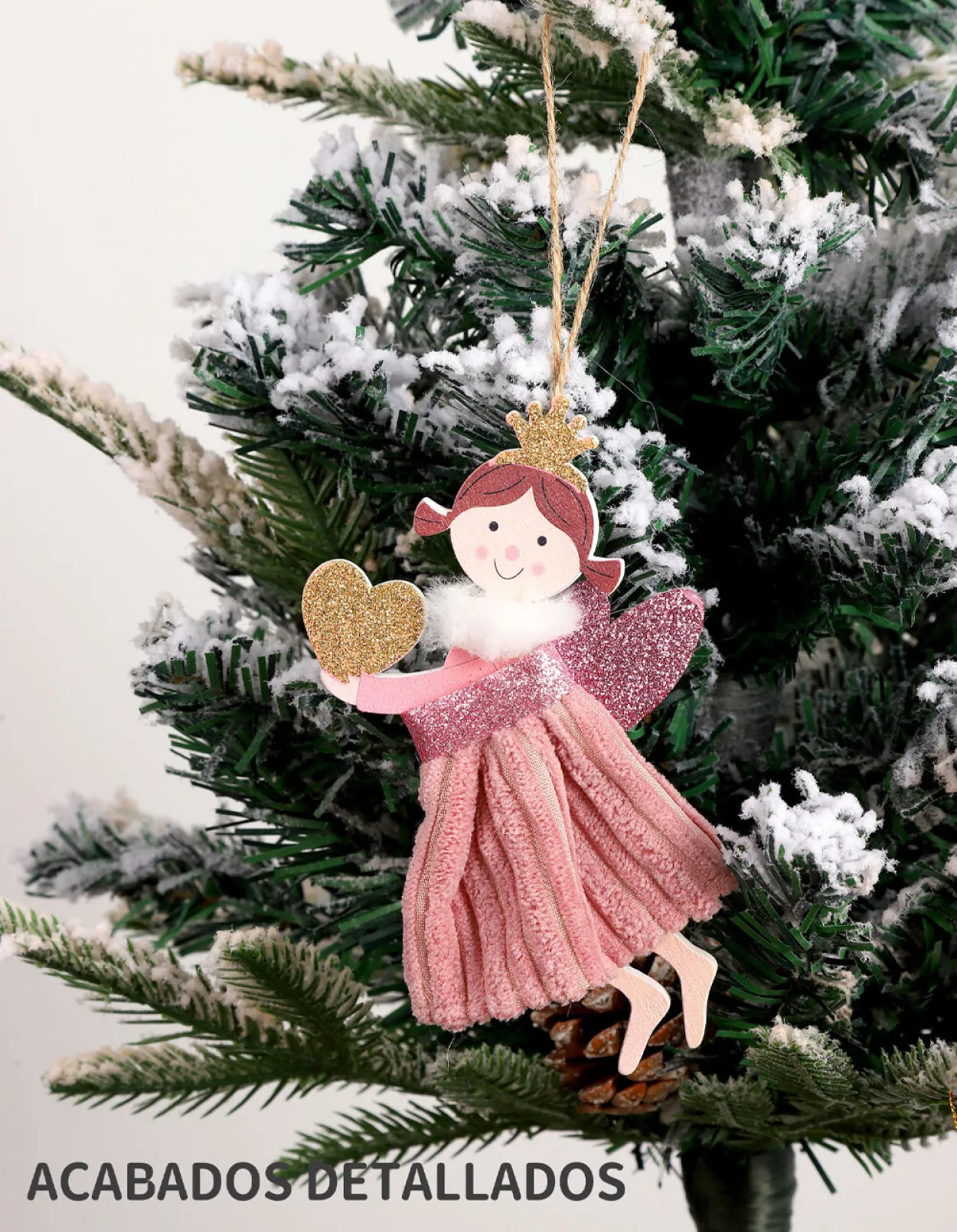 Adorno Navidad Hada Corazon - Imagen 5