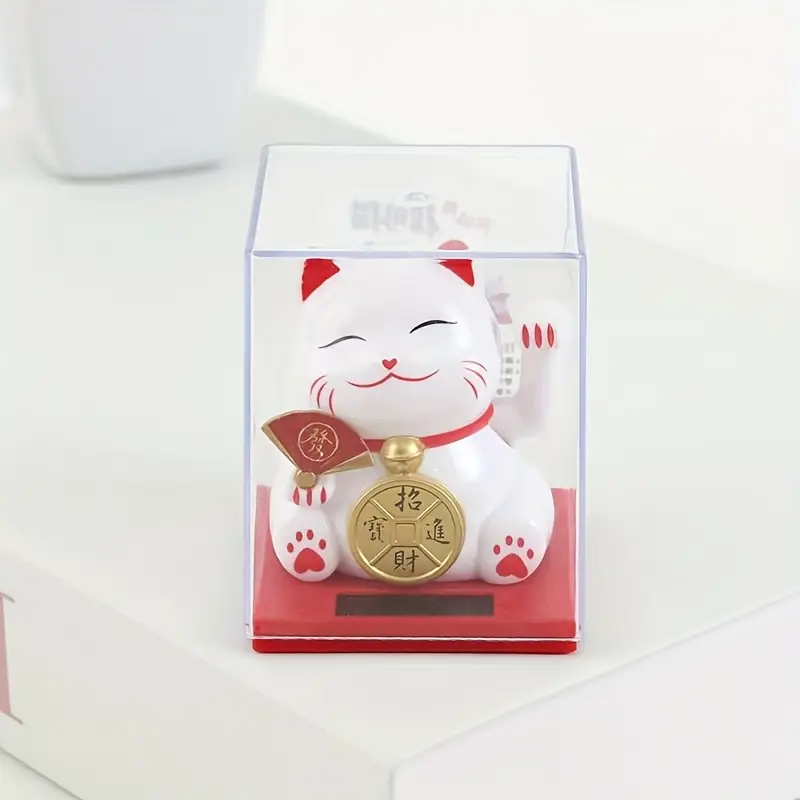 Maneki-neko (招き猫), también conocido como el “gato de la suerte” Black - Imagen 12