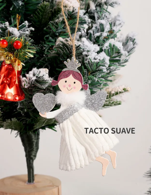 Adorno Navidad Hada Corazon - Imagen 6