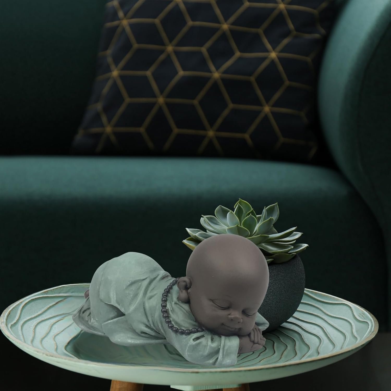 Escultura Monje Buda bebé Durmiendo - Imagen 4