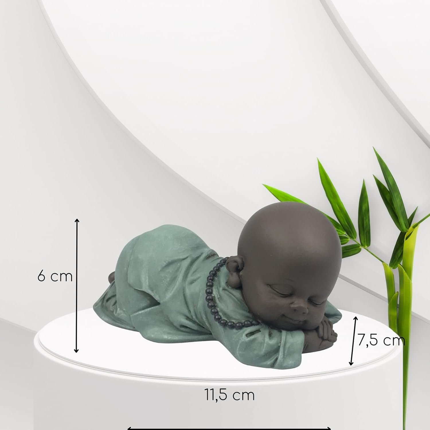 Escultura Monje Buda bebé Durmiendo - Imagen 7