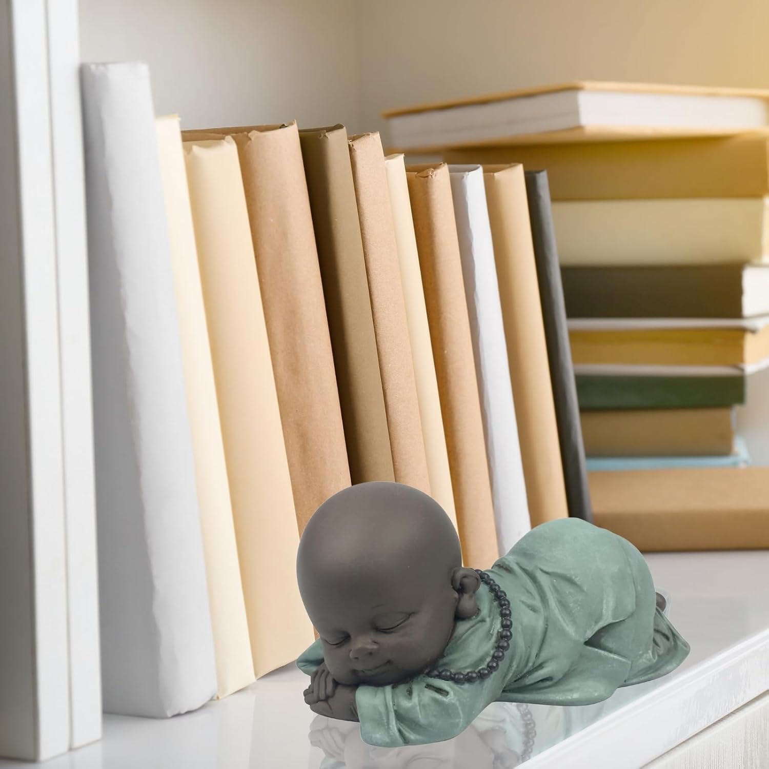 Escultura Monje Buda bebé Durmiendo - Imagen 6