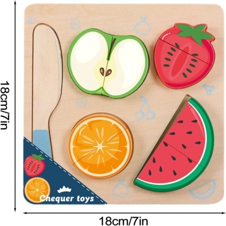 Puzzle Rompecabezas Juego de Frutas en Madera - Imagen 6