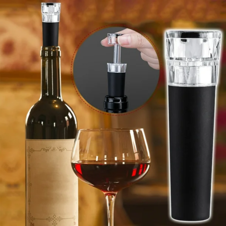 Tapón de vacío para vino | Protector de botellas ABS + PC de grado alimenticio para vino, licores y licores | Conserva la frescura | Ajuste universal | Protección contra la oxidación