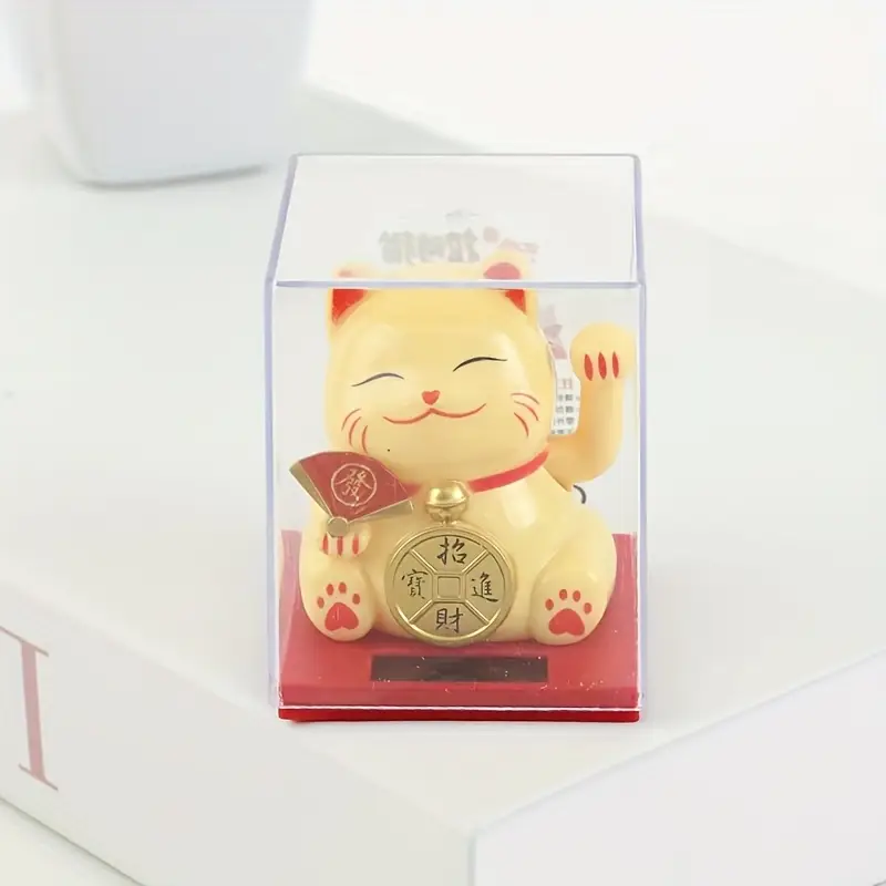 Maneki-neko (招き猫), también conocido como el “gato de la suerte” Black - Imagen 11