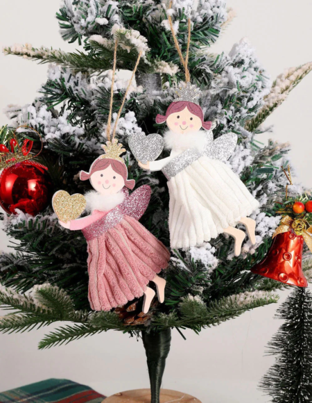 Adorno Navidad Hada Corazon