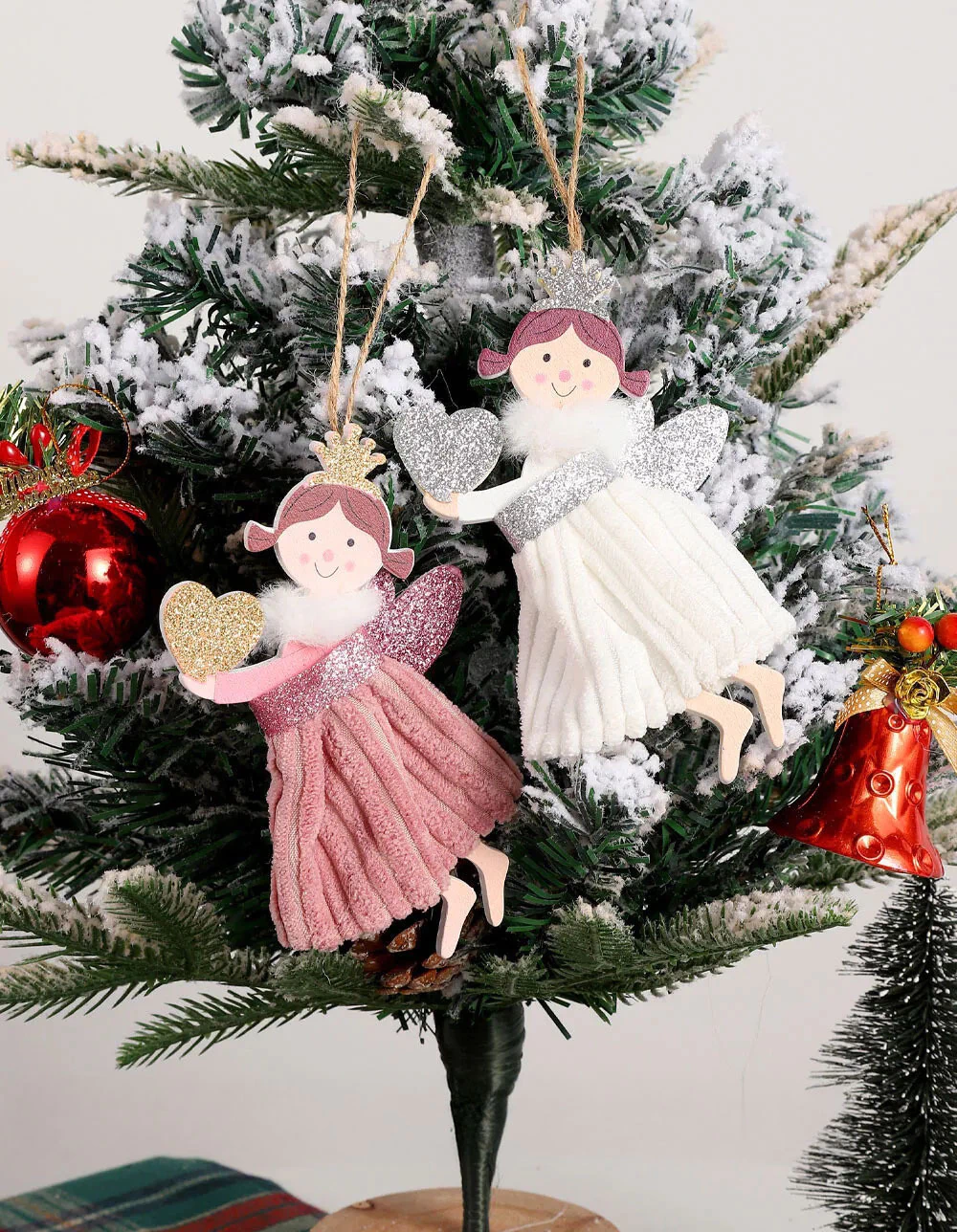 Adorno Navidad Hada Corazon