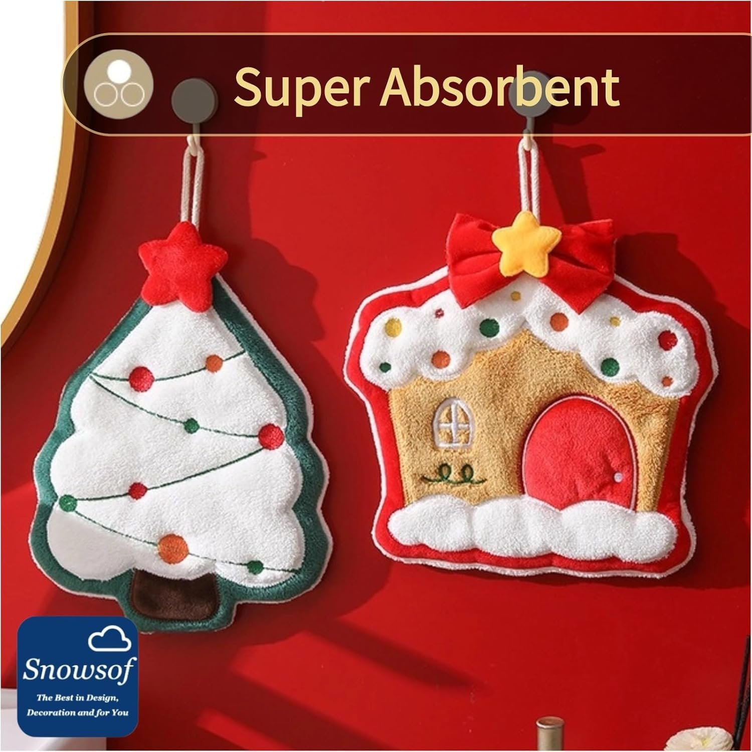 Navidad toallas de mano Snowsof Christmas - Imagen 7