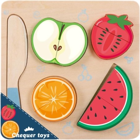Puzzle Rompecabezas Juego de Frutas en Madera - Imagen 4