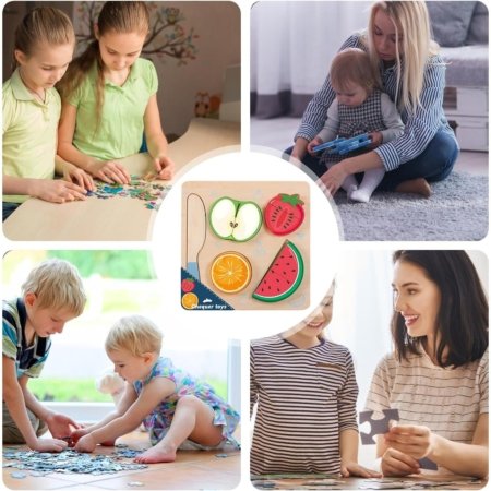Puzzle Rompecabezas Juego de Frutas en Madera - Imagen 13