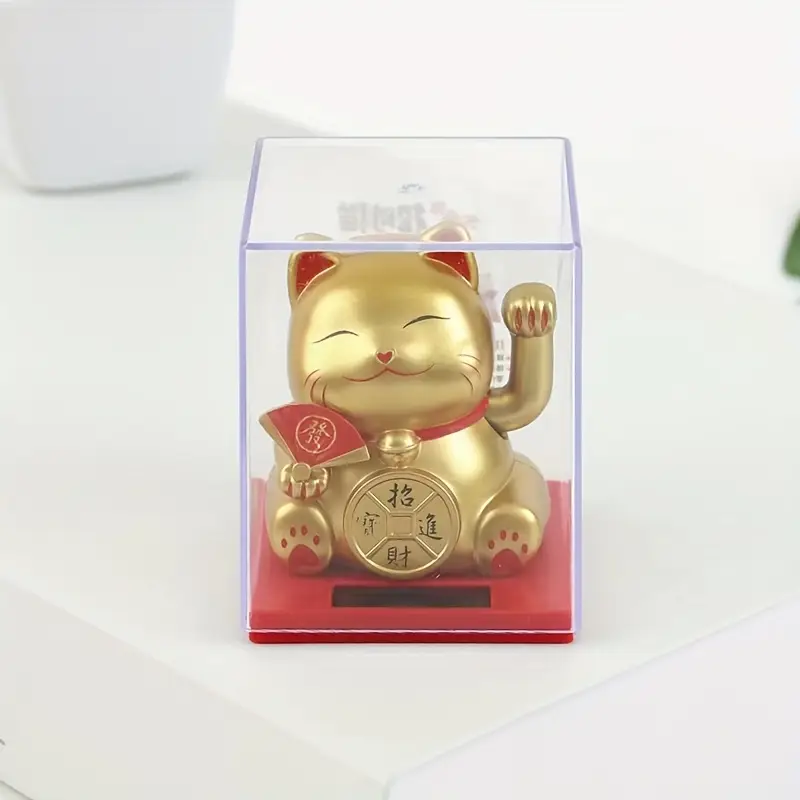 Maneki-neko (招き猫), también conocido como el “gato de la suerte” Black - Imagen 9
