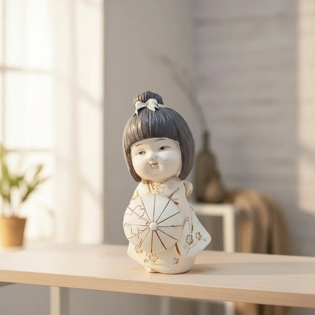 Escultura Niña Geisha - Imagen 3