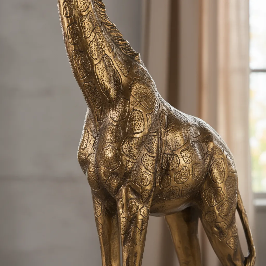 Escultura de Jirafa Le Jirafe Gold Opaco - Imagen 10