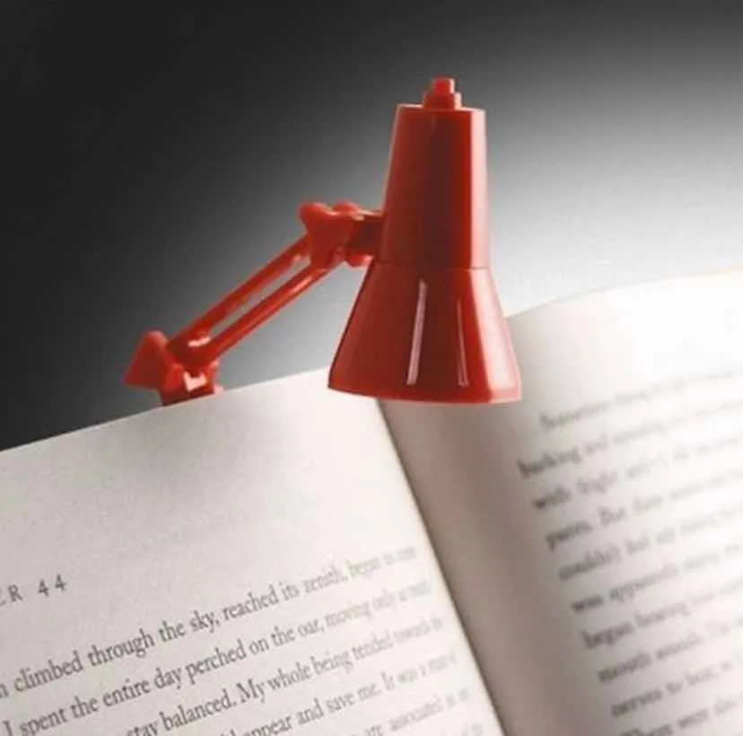 Mini lampara Led para libros Señalador Luz Clip Broche Red - Imagen 11
