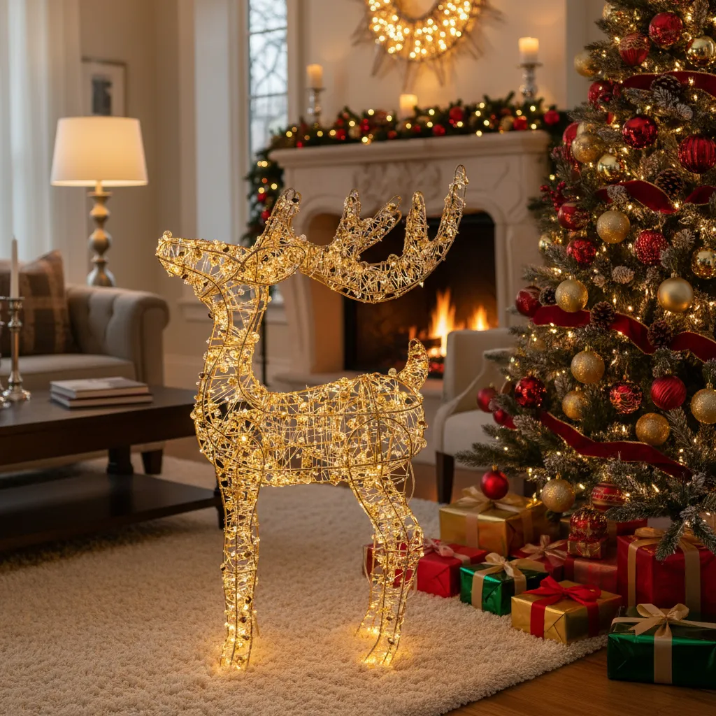 Navidad Reno con Luz led Interior Exterior - Imagen 5