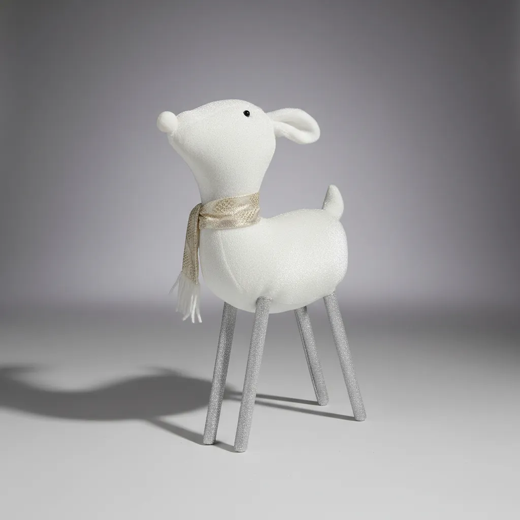 Navidad Ciervo Reno Shinny con bufanda - Imagen 10