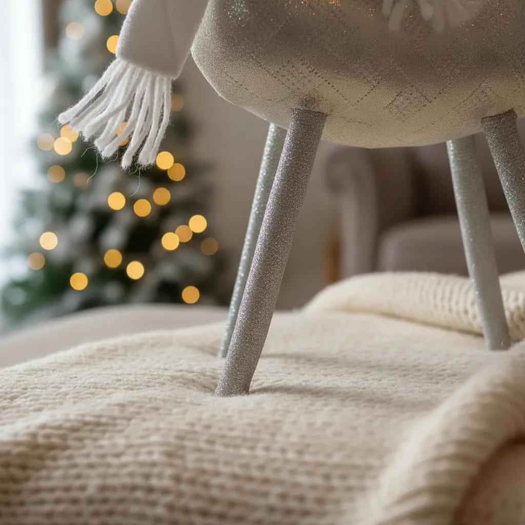 Navidad Ciervo Reno Shinny con bufanda - Imagen 5