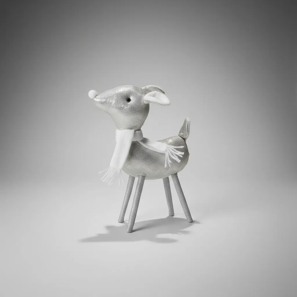 Navidad Ciervo Reno Shinny con bufanda - Imagen 9