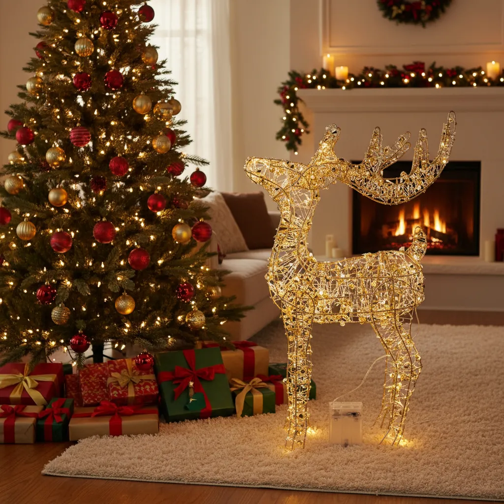 Navidad Reno con Luz led Interior Exterior