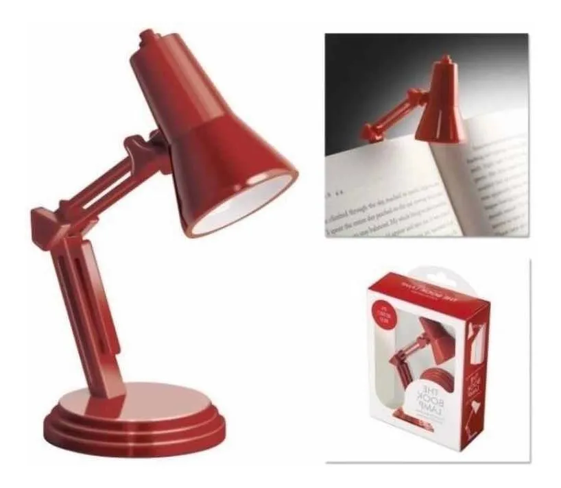 Mini lampara Led para libros Señalador Luz Clip Broche Red - Imagen 4