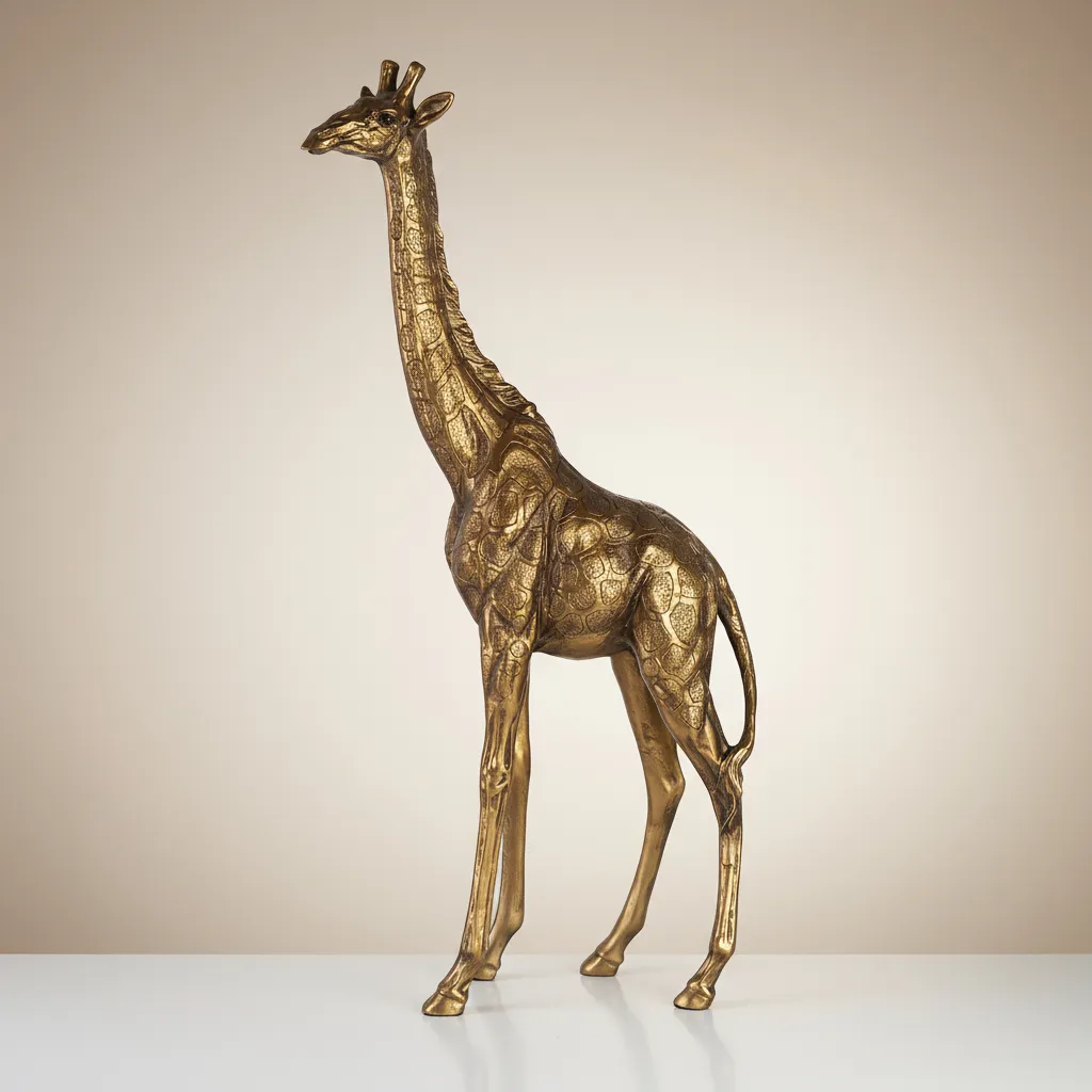 Escultura de Jirafa Le Jirafe Gold Opaco - Imagen 11