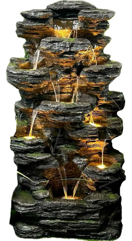 Fuente de cascada para interior / exterior con luz Extra Grande - Imagen 6
