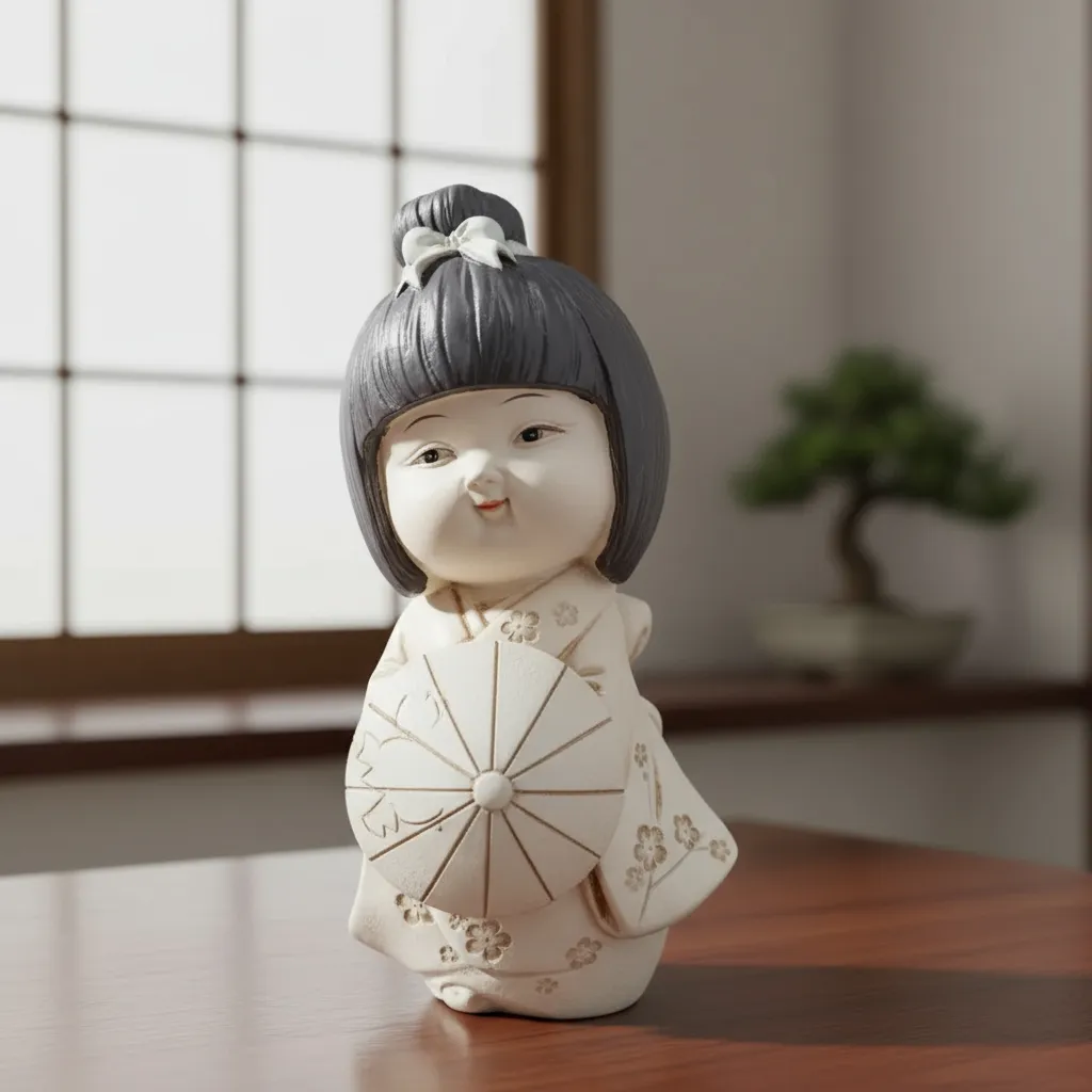 Escultura Niña Geisha - Imagen 5