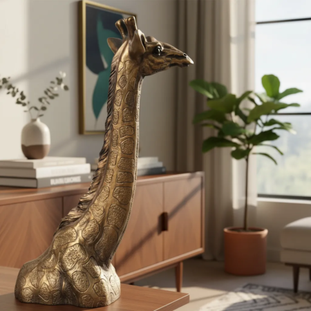 Escultura de Jirafa Le Jirafe Gold Opaco - Imagen 6