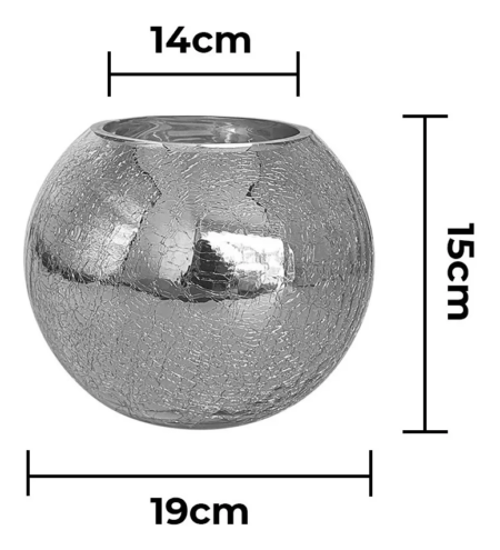 Florero Fanal Amsterdam Plata Craquelado - Imagen 6