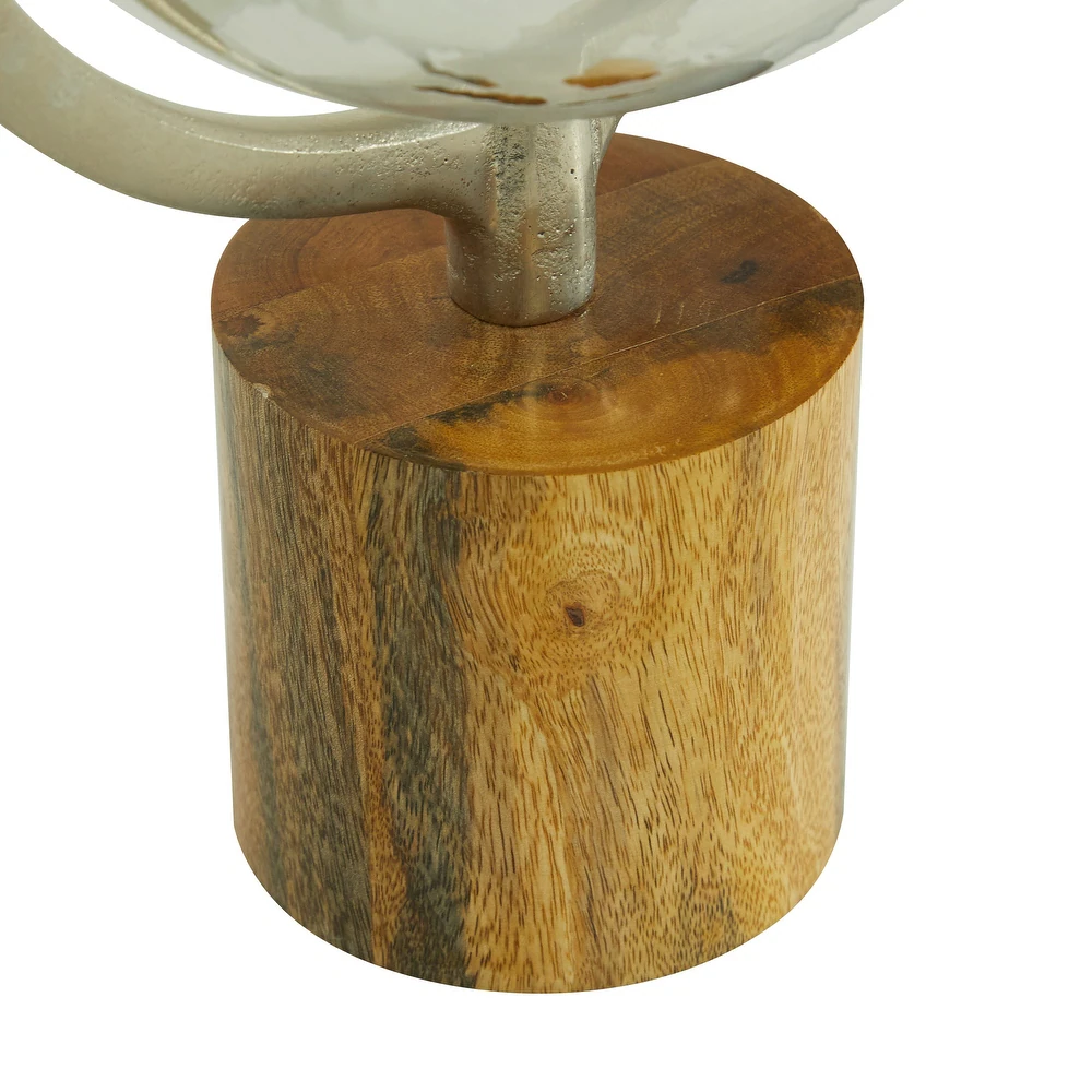 Globo terráqueo Base de madera Natural - Imagen 10