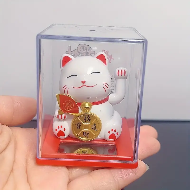 Maneki-neko (招き猫), también conocido como el “gato de la suerte” Black - Imagen 5