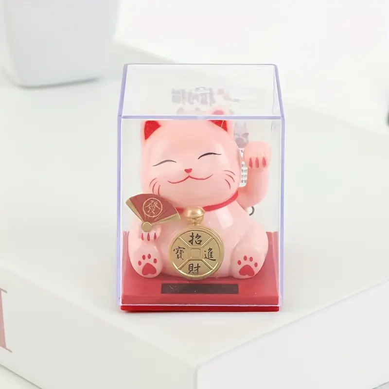 Maneki-neko (招き猫), también conocido como el “gato de la suerte” Black - Imagen 10