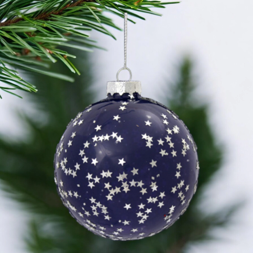 Navidad Borla x 4 Cristal Noche Magica - Imagen 2