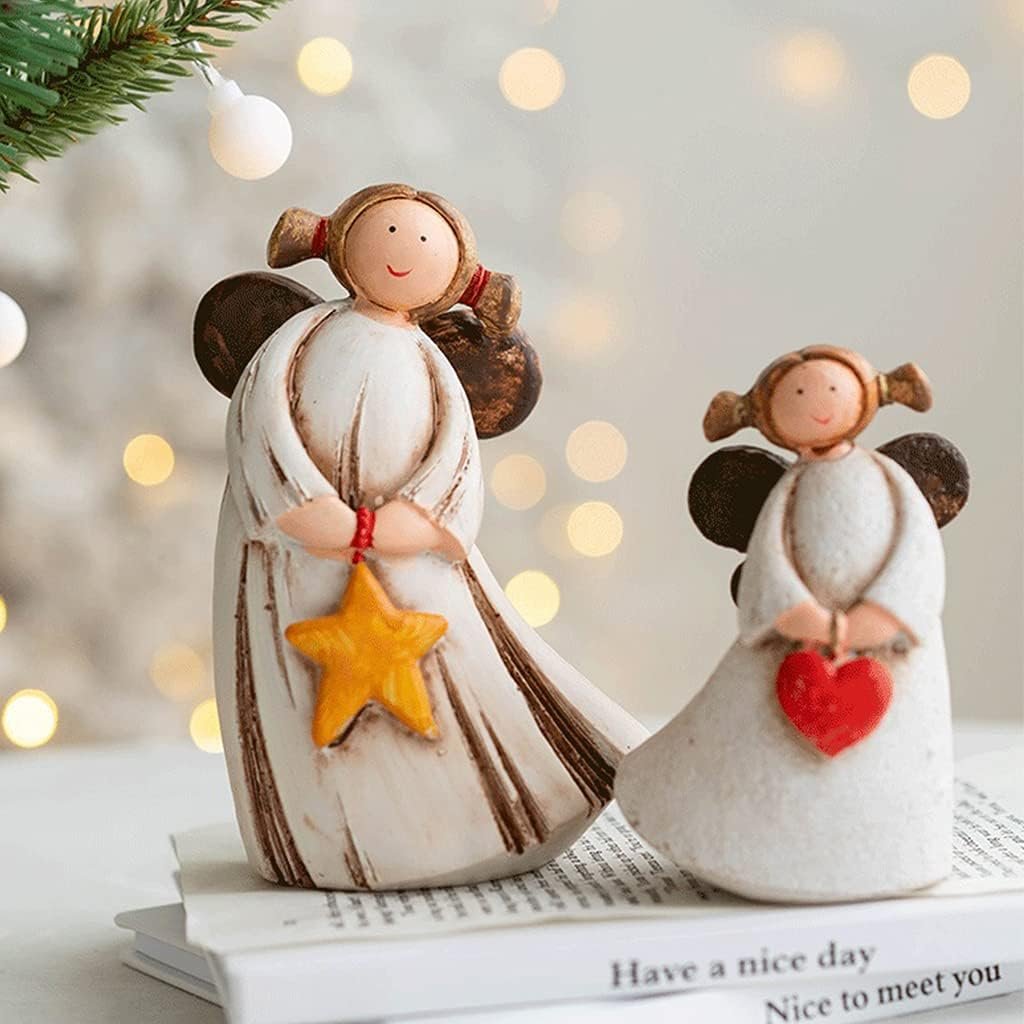 Navidad Escultura de Angel con Corazon o Estrella II - Imagen 8