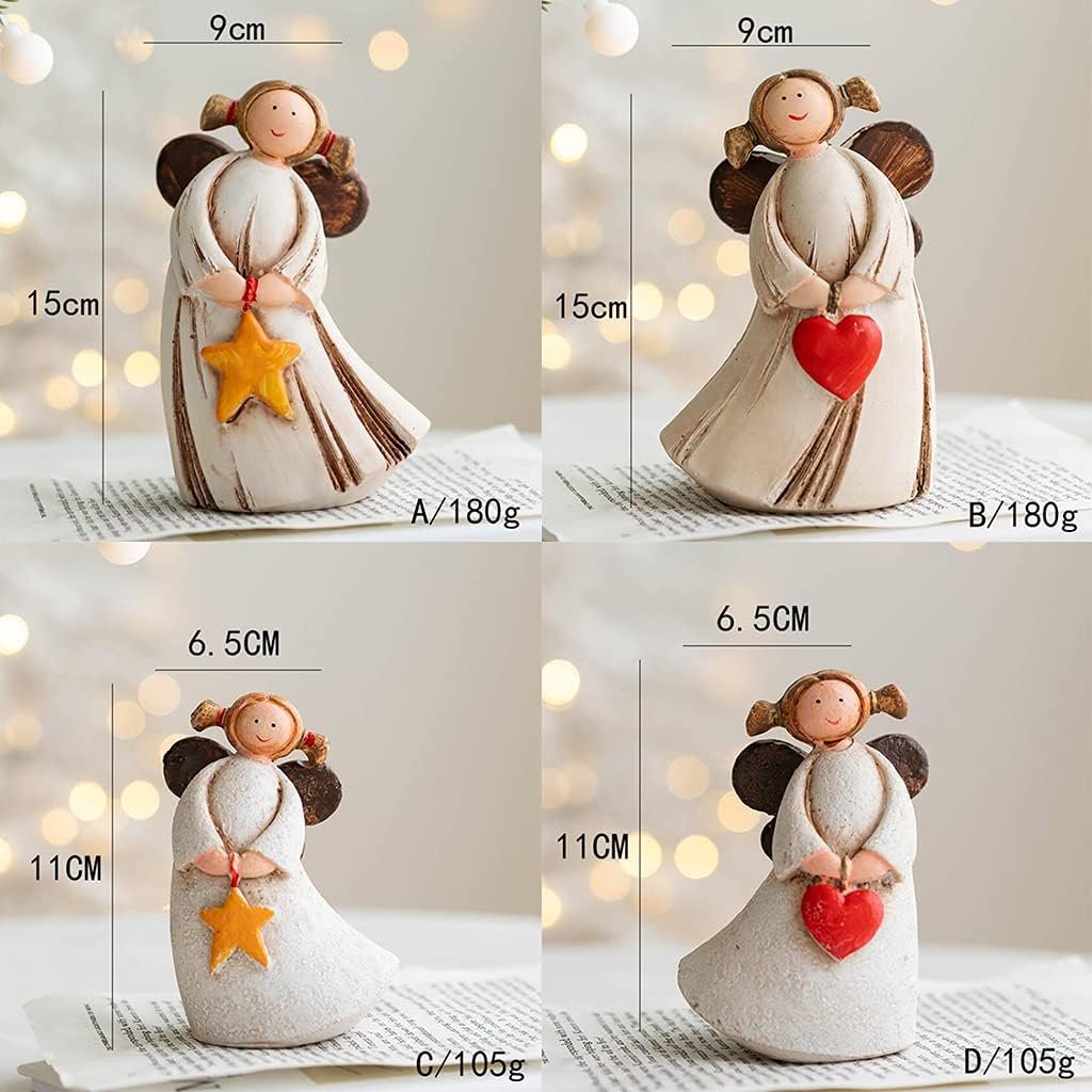 Navidad Escultura de Angel con Corazon o Estrella II - Imagen 9