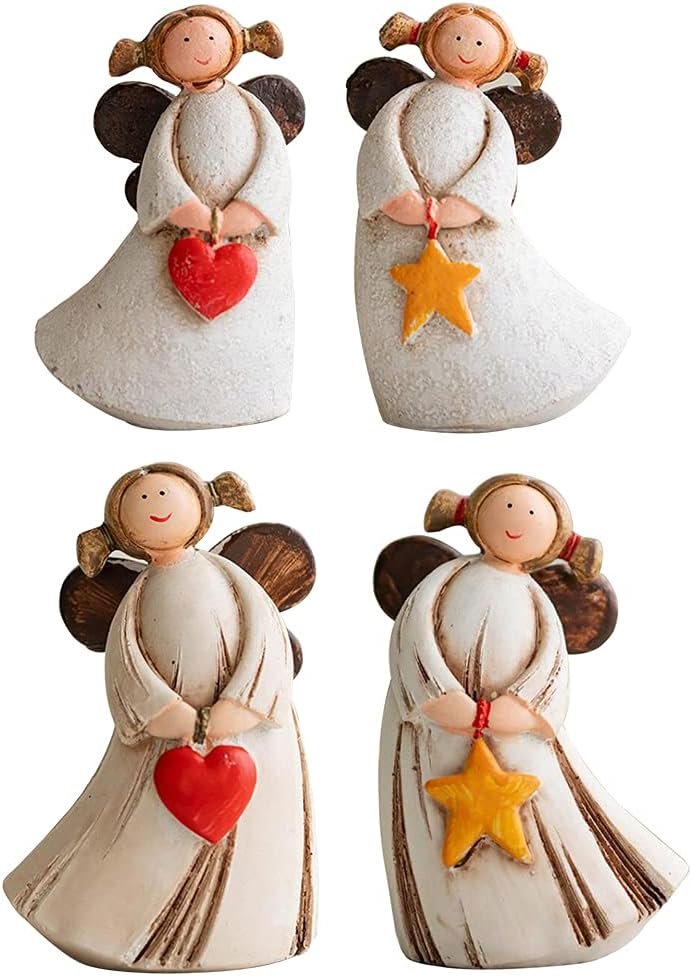 Navidad Escultura de Angel con Corazon o Estrella II - Imagen 5