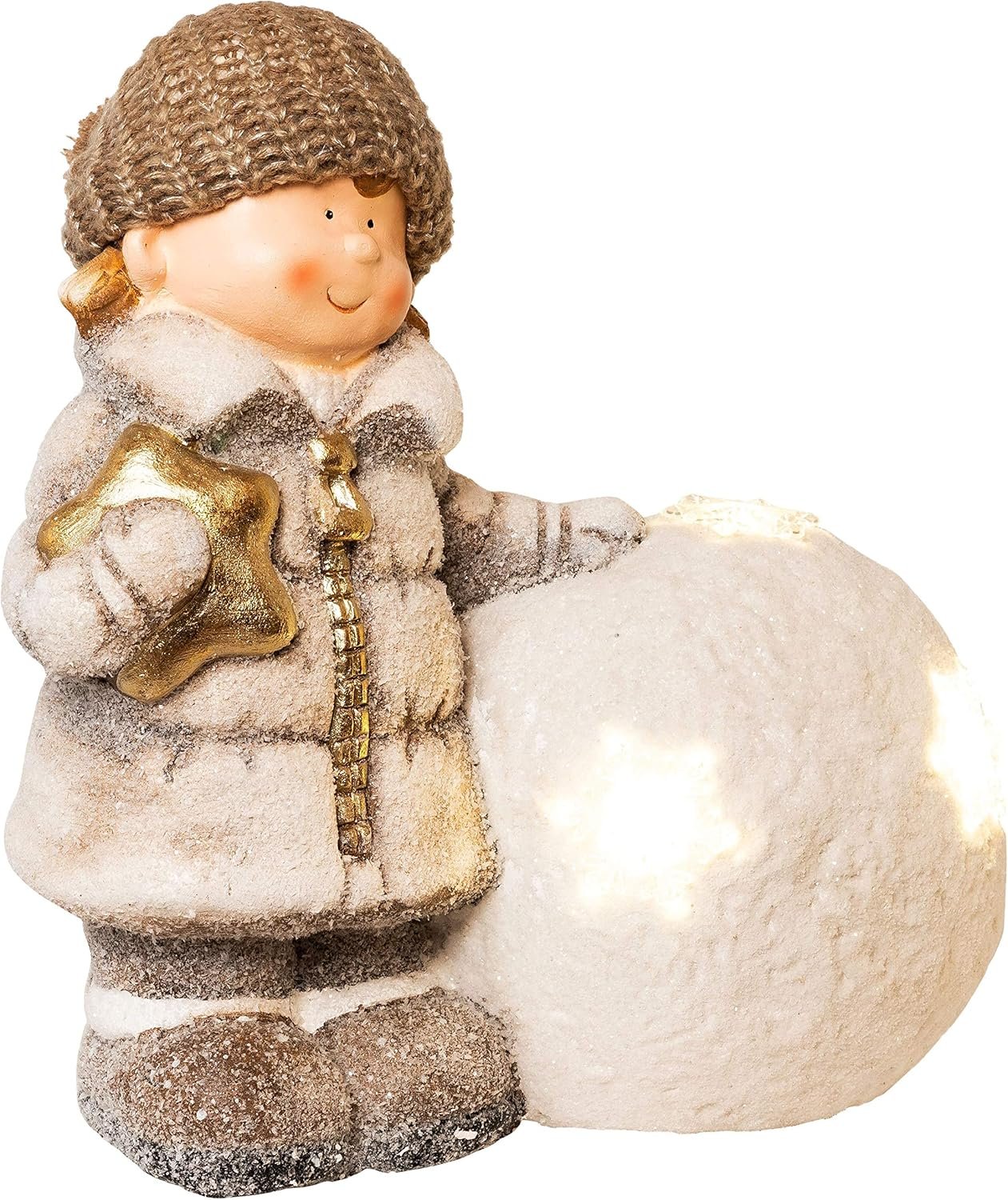 Navidad Niño con Gorro y Esfera con luz led - Imagen 4