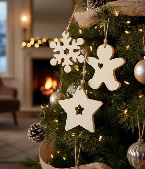 Navidad Adorno Madera recuperada