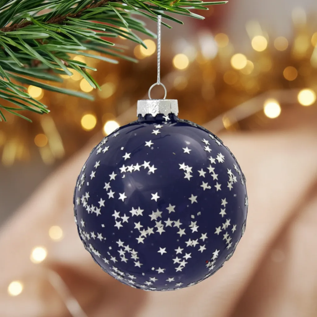 Navidad Borla x 4 Cristal Noche Magica