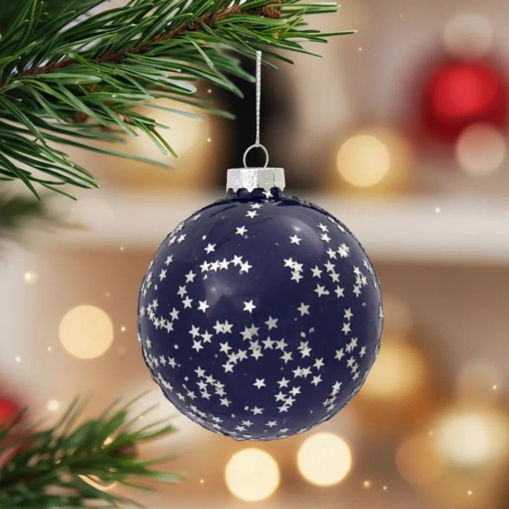 Navidad Borla x 4 Cristal Noche Magica - Imagen 8