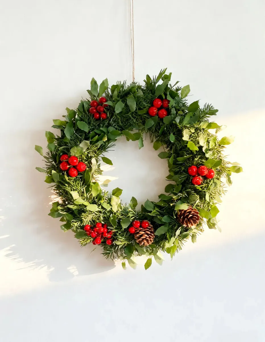 Navidad Corona Navideña Eco con bayas - Imagen 5