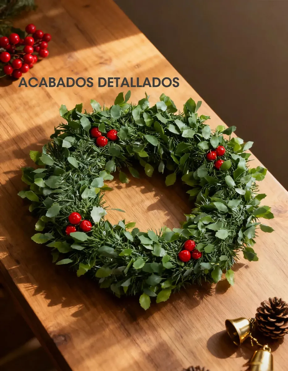 Navidad Corona Navideña Eco con bayas - Imagen 7