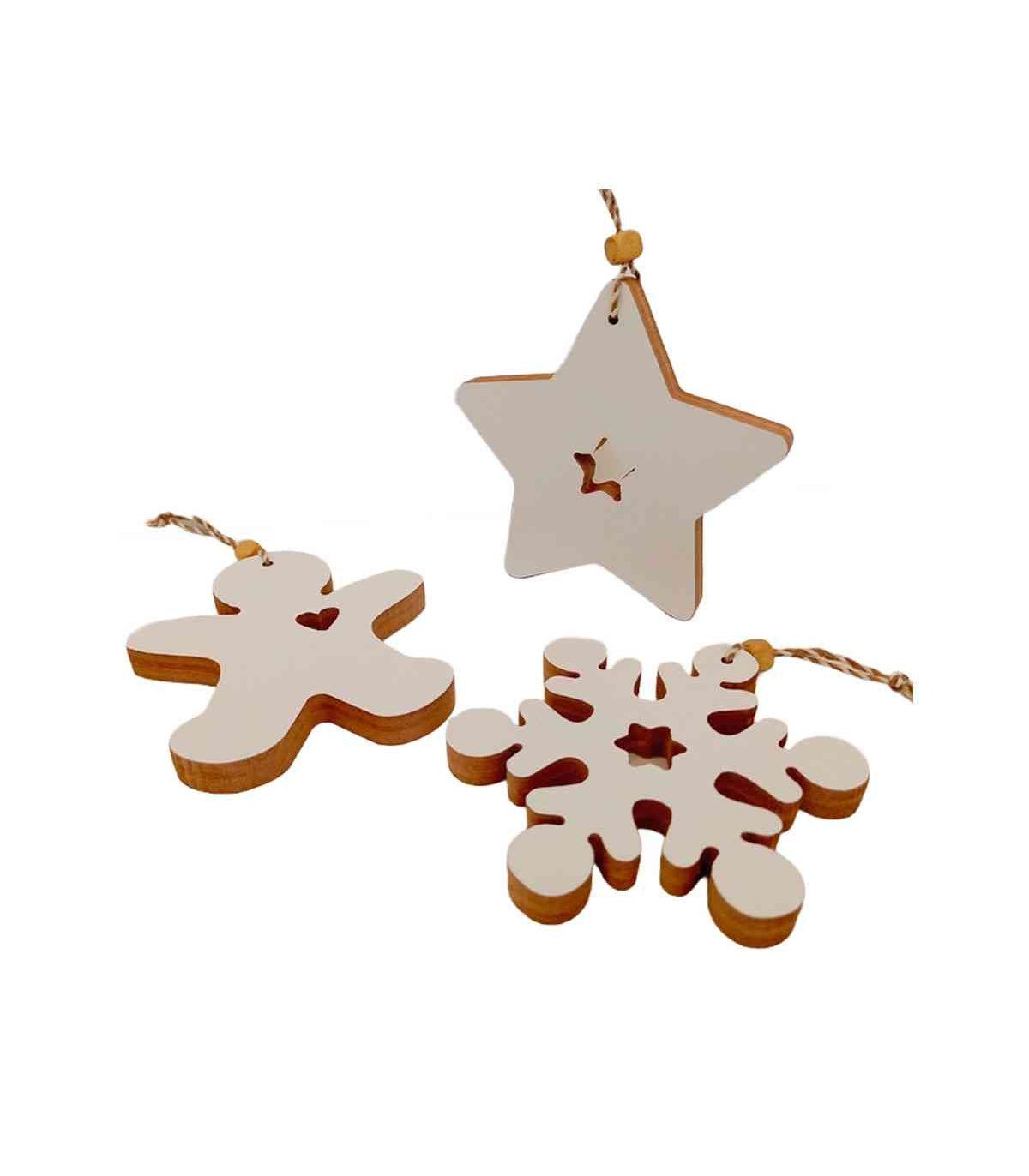 Navidad Adorno Madera recuperada - Imagen 5