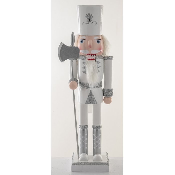 Navidad Cascanueces Soldado Nutcraker cascanueces con alabarda 30 cm - Imagen 3