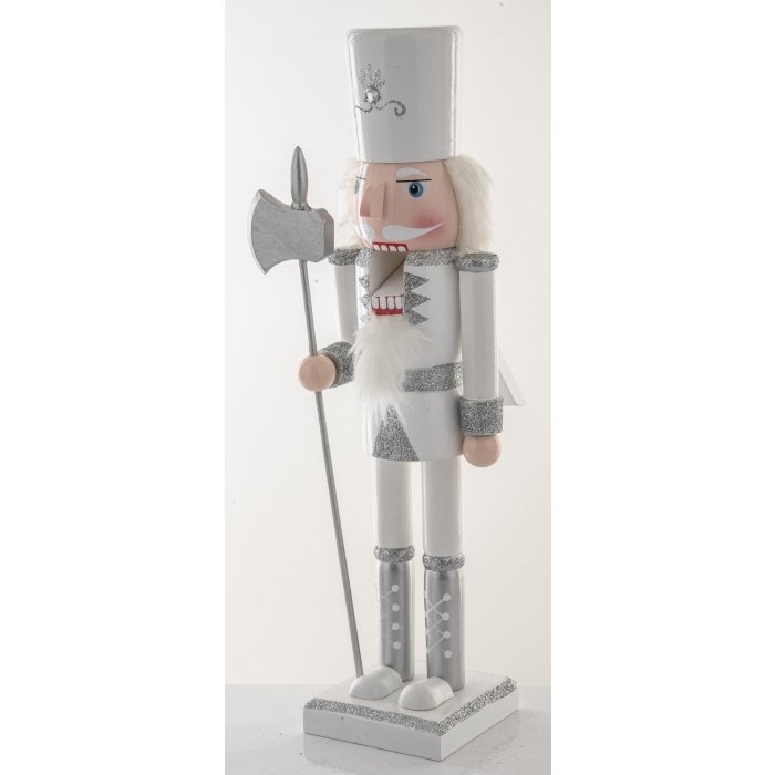 Navidad Cascanueces Soldado Nutcraker cascanueces con alabarda 30 cm - Imagen 2