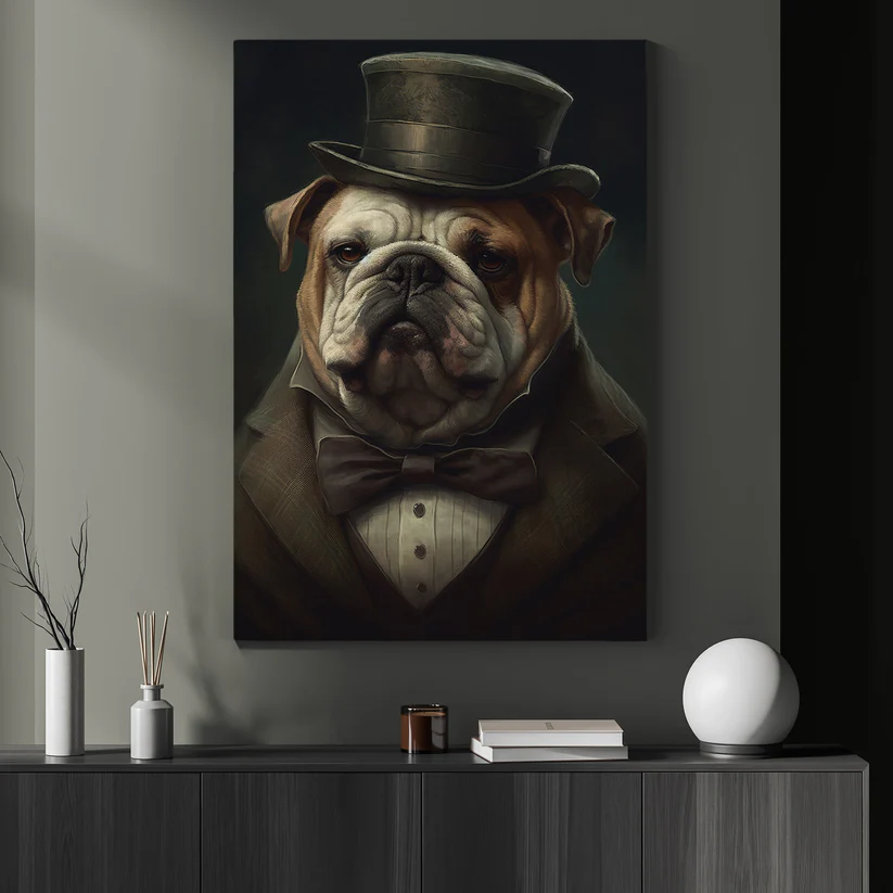 Cuadro Mr. Bulldog Frances con traje