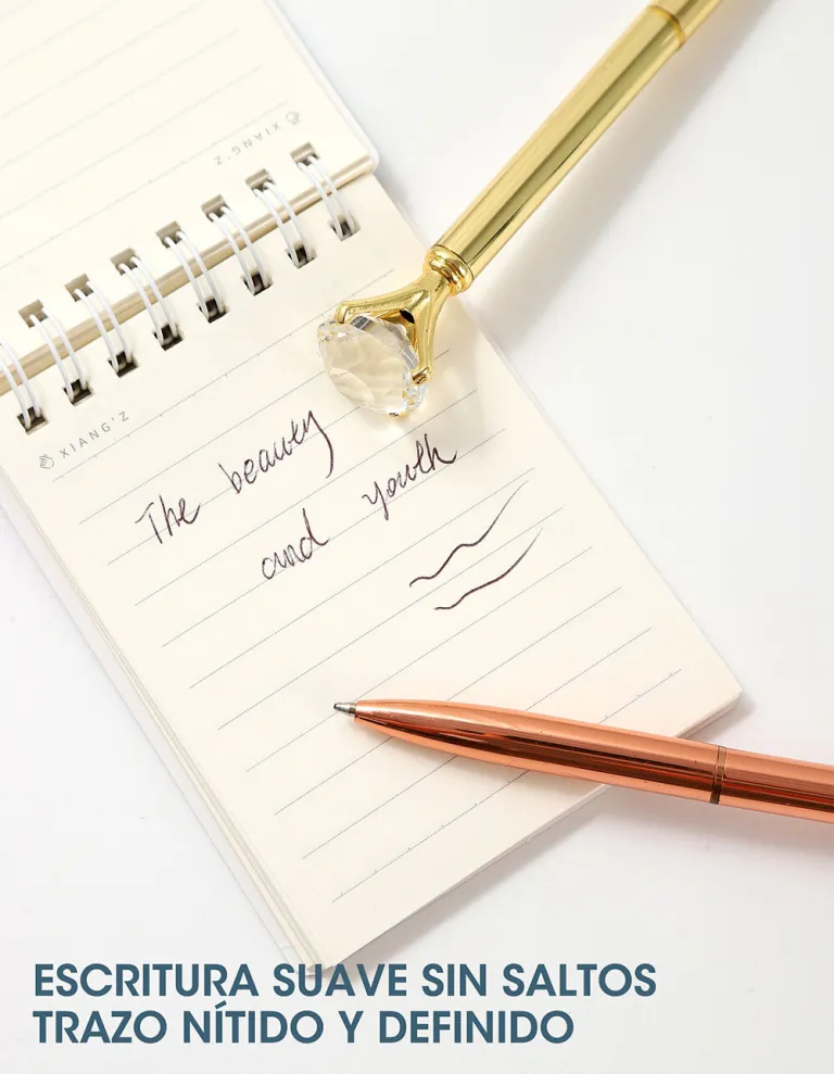 📓 Cuaderno Anillado Marmolado + 💎 Bolígrafo Diamante - Imagen 5