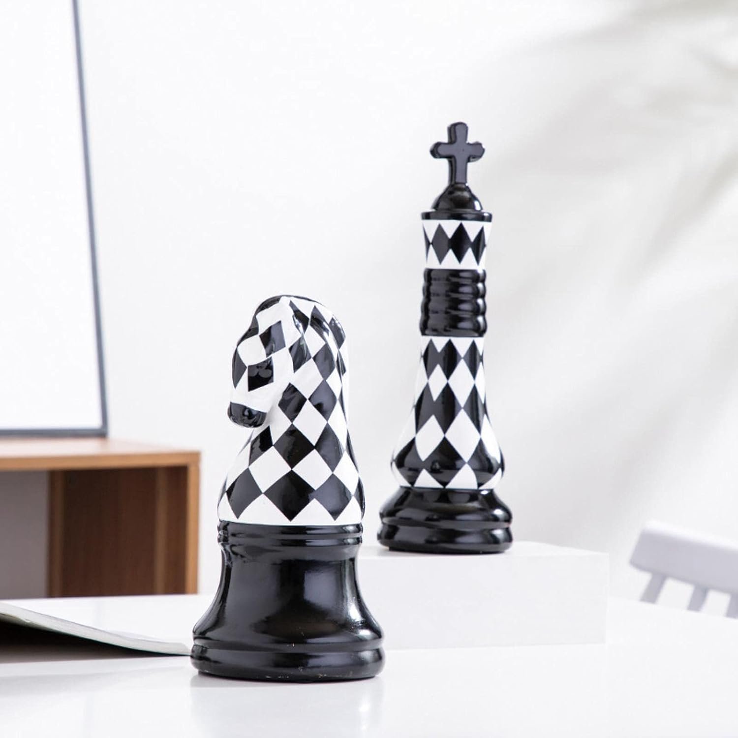 ♟ Set de Ajedrez Decorativo Black & White - Imagen 7