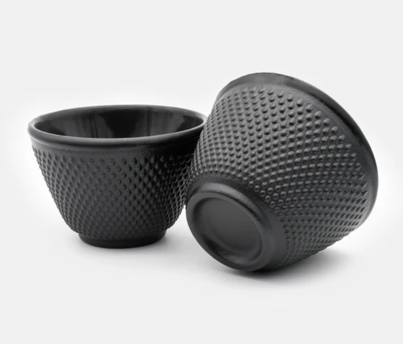 🖤 Set x 2 Tazas de Té Hierro Fundido Zen Japon