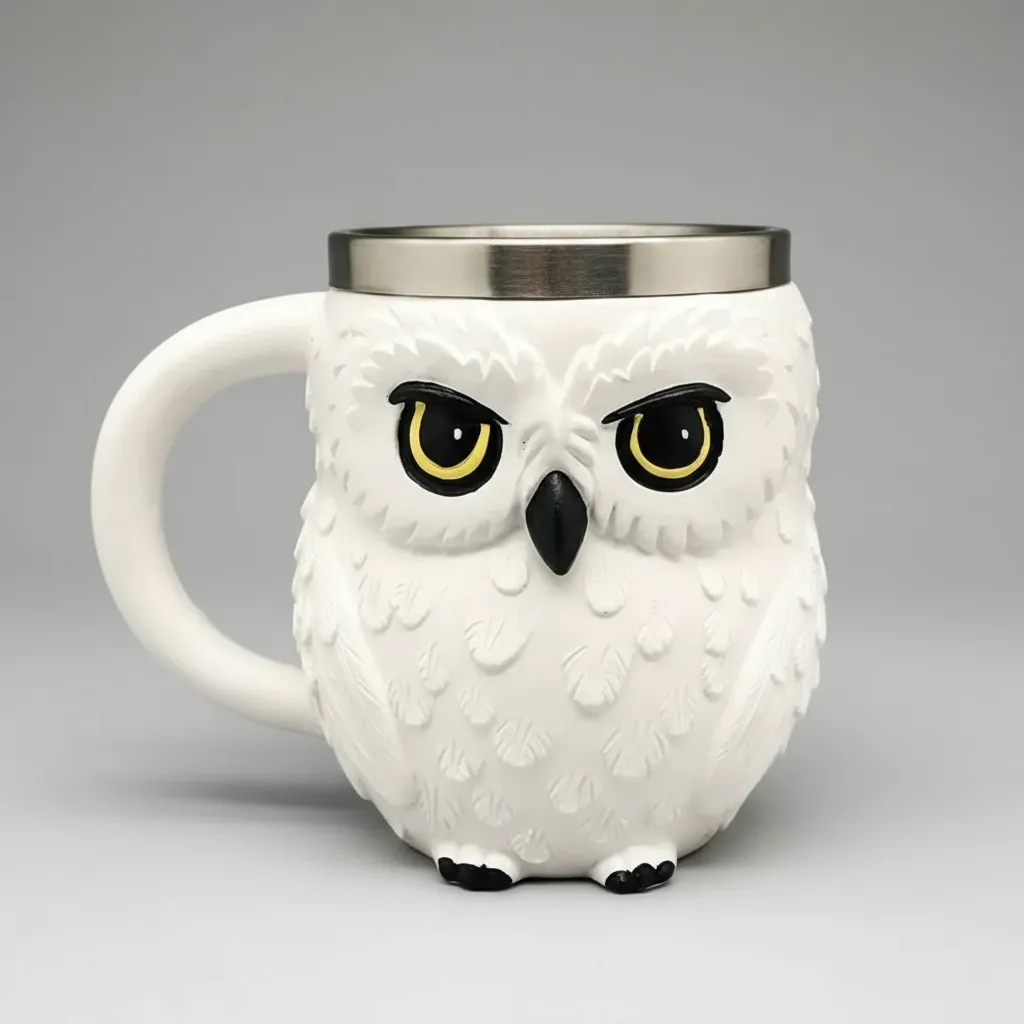 🦉 Tazón Mug Hedwig — Acero Inoxidable 340 ml - Imagen 4